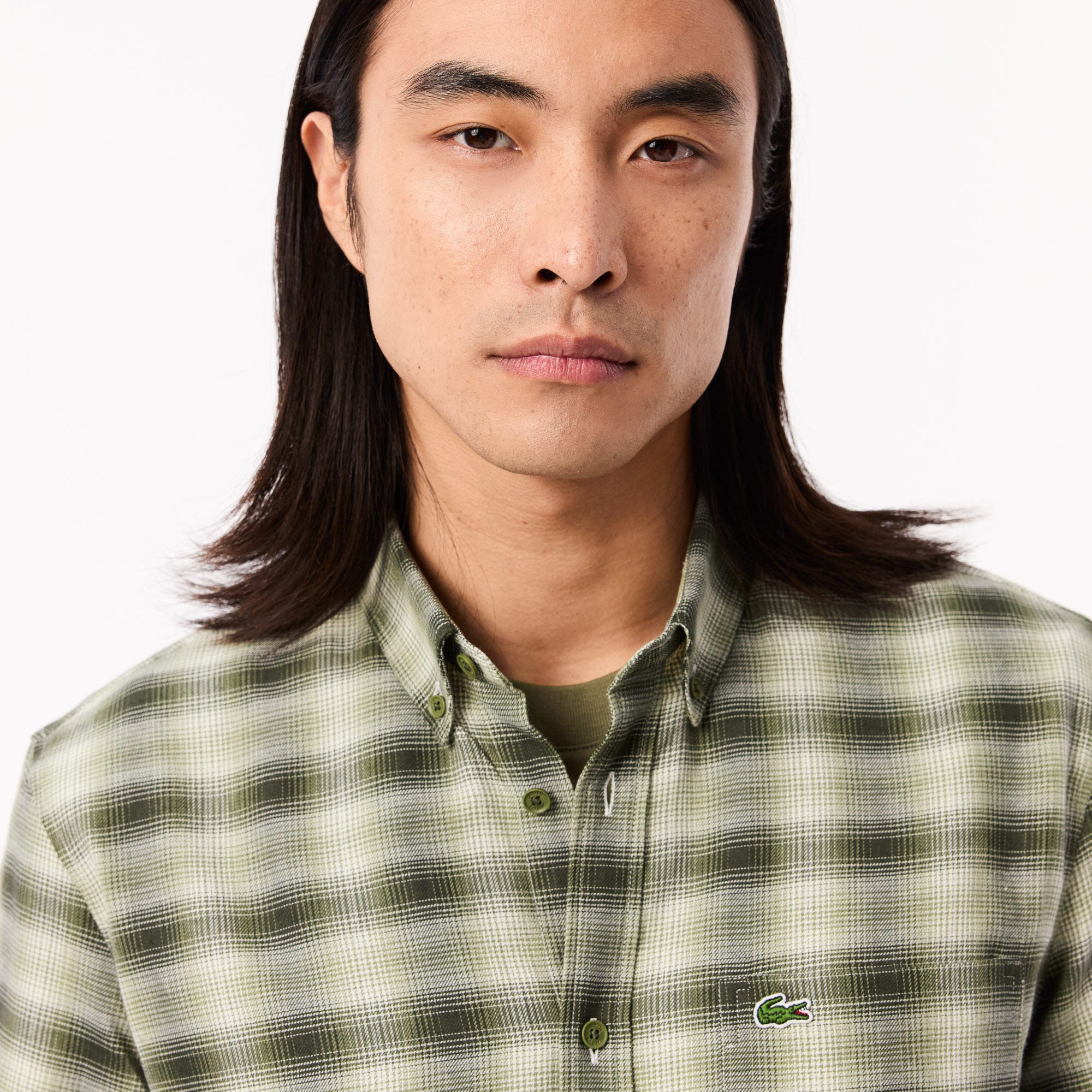 Regular Fit Wool and Cotton Flannel Shirt