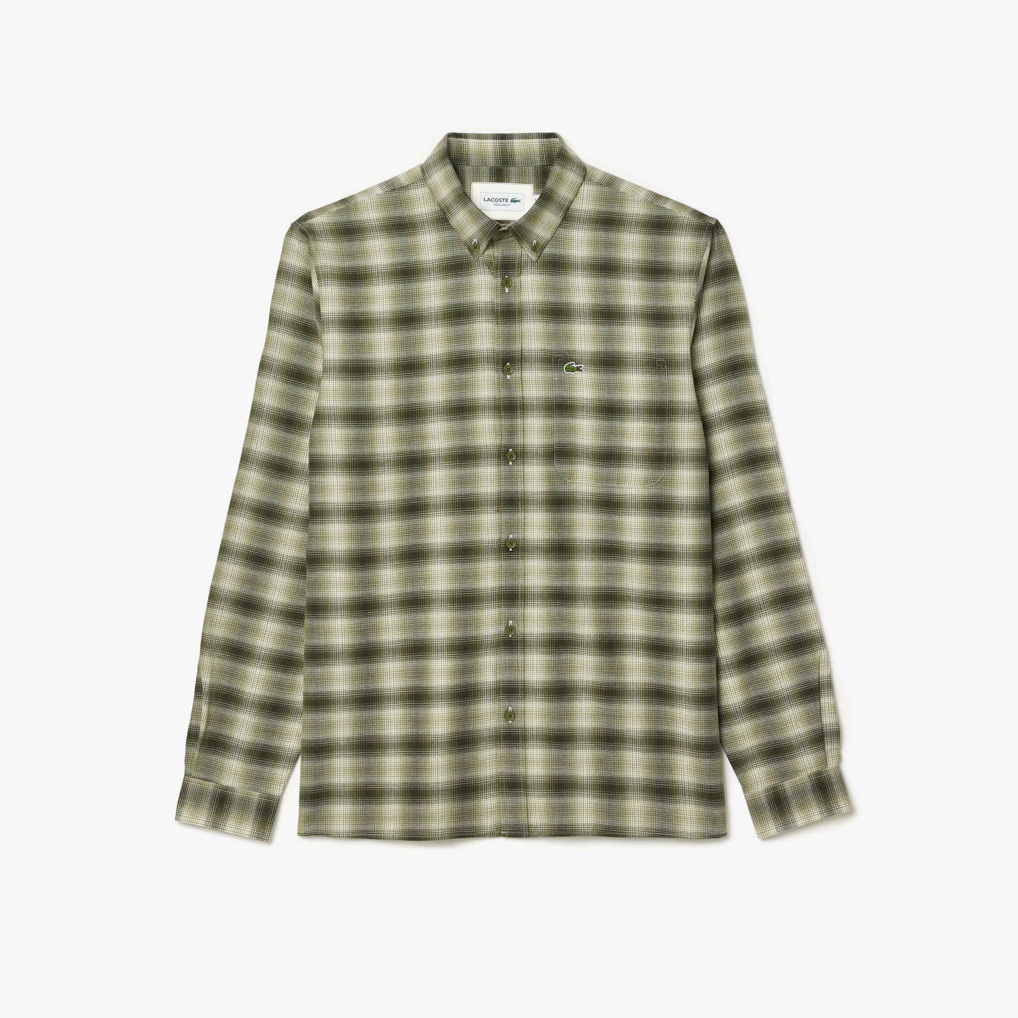 Regular Fit Wool and Cotton Flannel Shirt