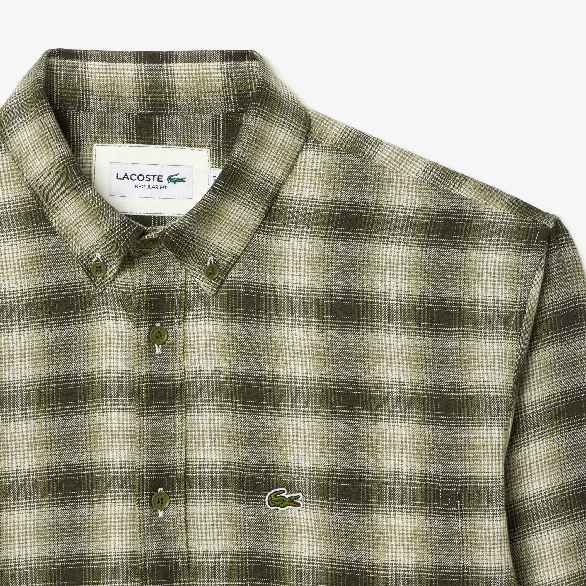 Regular Fit Wool and Cotton Flannel Shirt
