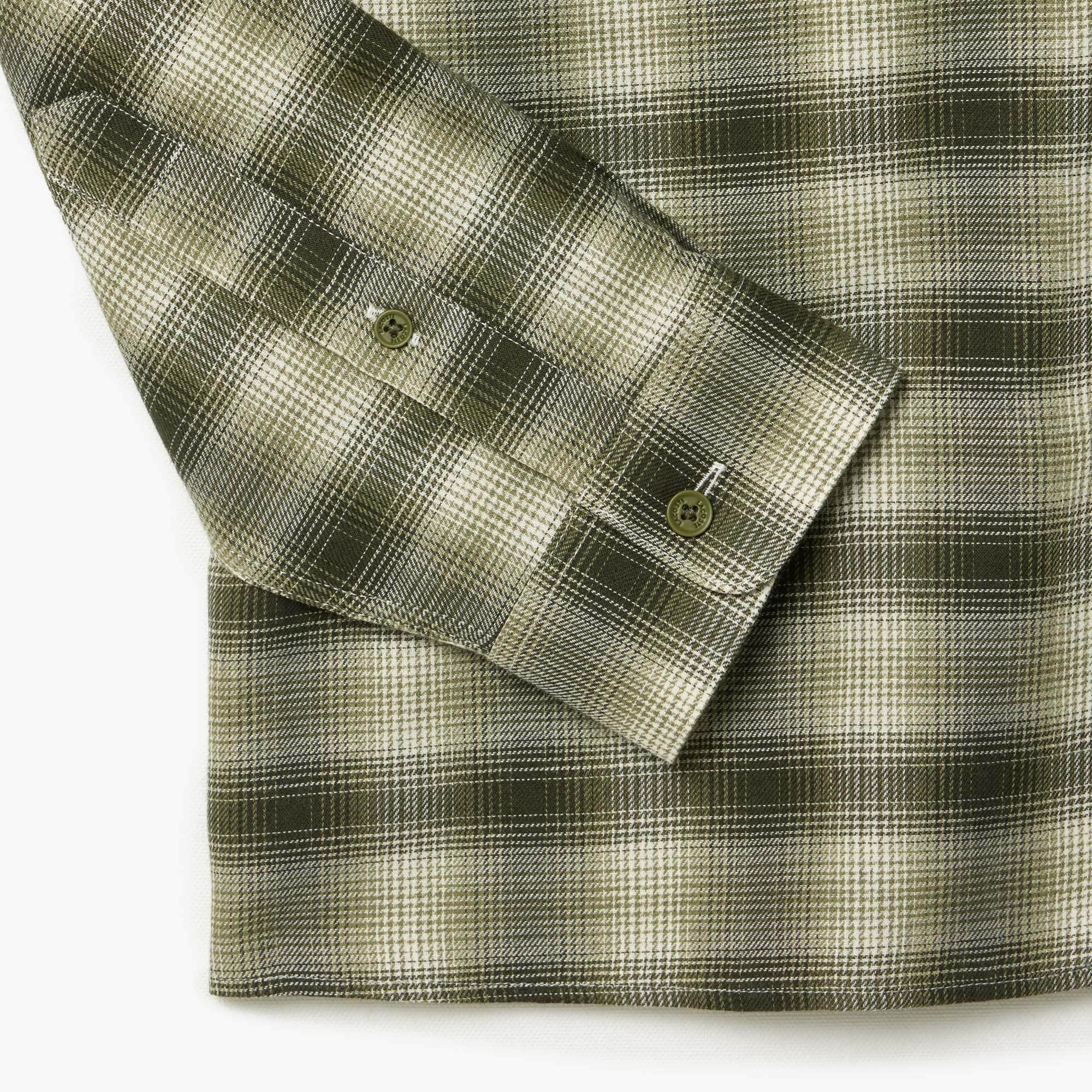 Regular Fit Wool and Cotton Flannel Shirt