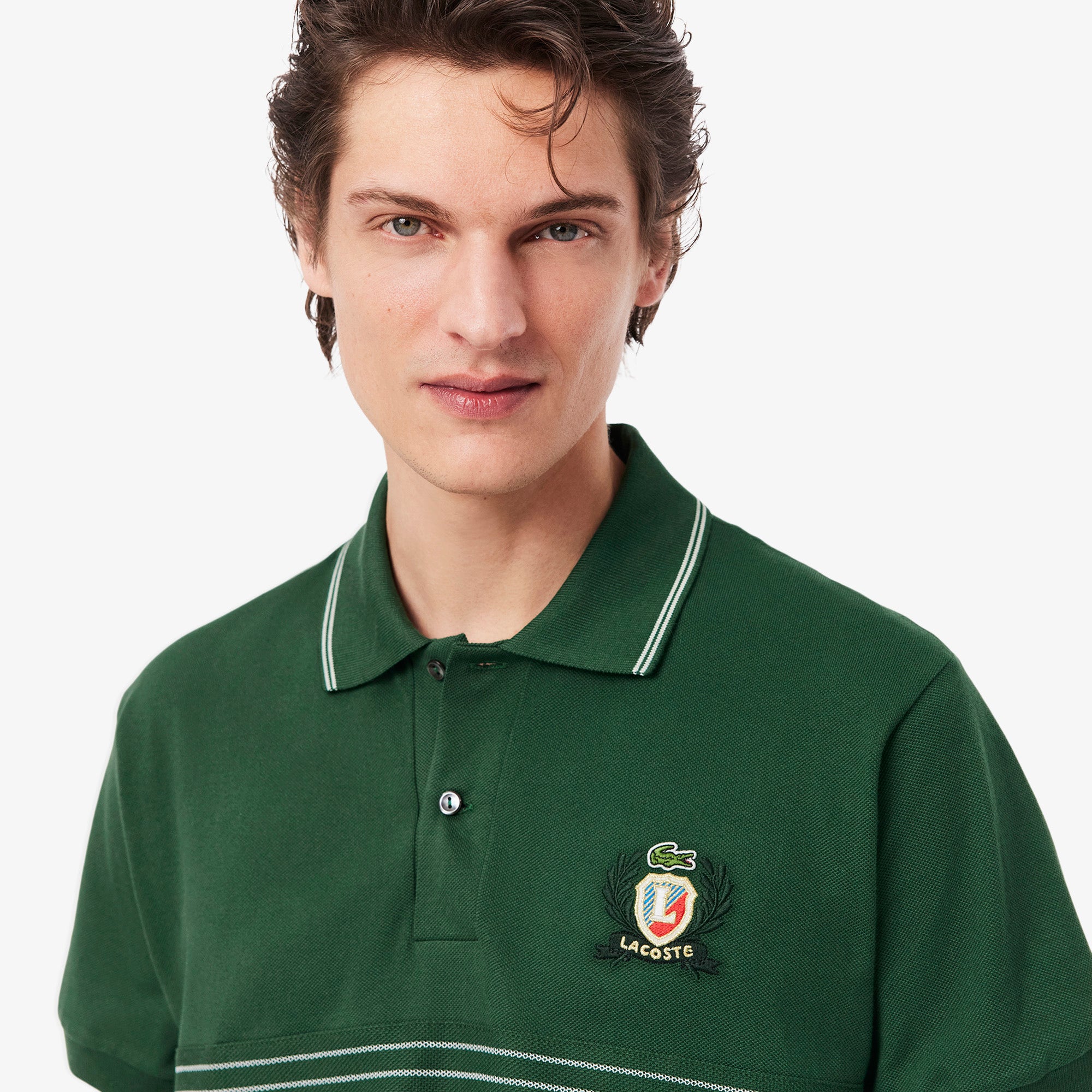 Classic Fit L.12.12 Embroidered Shield Polo Shirt